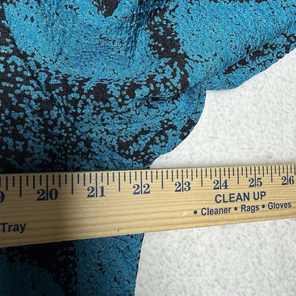 Yushi Women's Textured Jacket Size L Blue Black Big Button Art to Wear Artsy - Picture 7 of 8